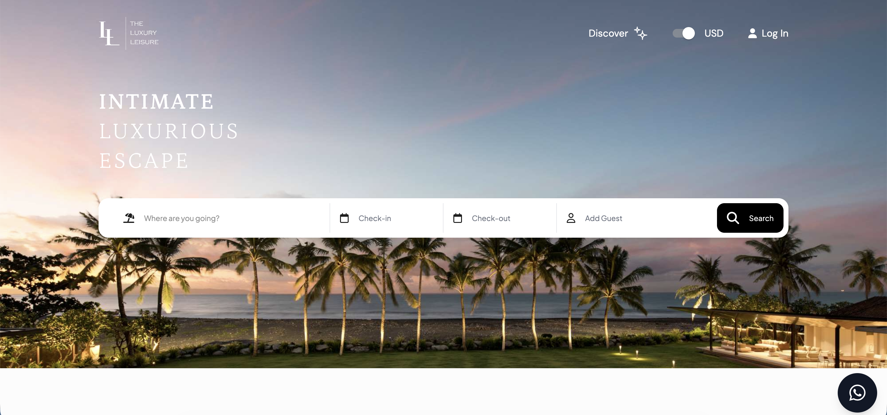 The Luxury Leisure website screenshot